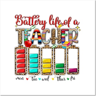 Battery life of a Teacher Back To School Funny Teacher Gift Posters and Art